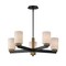 Maxim Lighting Ruffles 5-Light Chandelier, Black/Antique Brass 32655SWBKAB - alternate 1